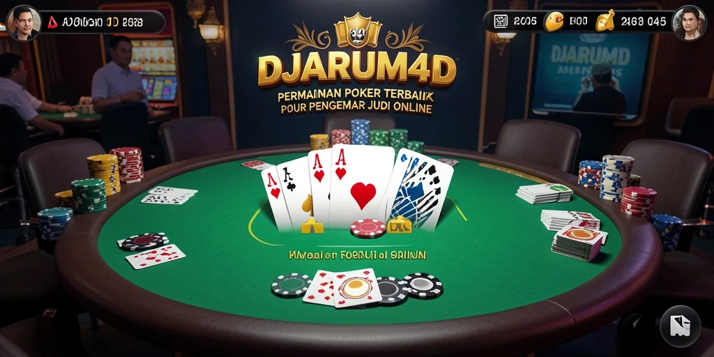 Screenshot gameplay seru DJARUM4D menampilkan aksi poker yang mendebarkan.