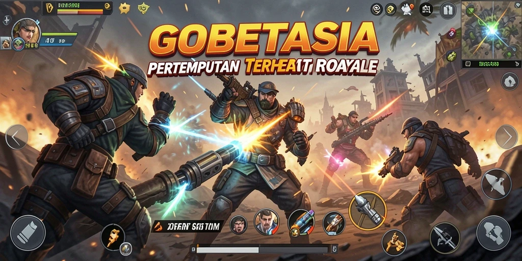 Screenshot GOBETASIA menunjukkan pertempuran seru dalam mode Battle Royale.
