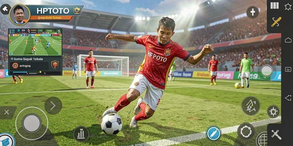 Gameplay HPTOTO yang mendebarkan dan penuh aksi sepak bola.