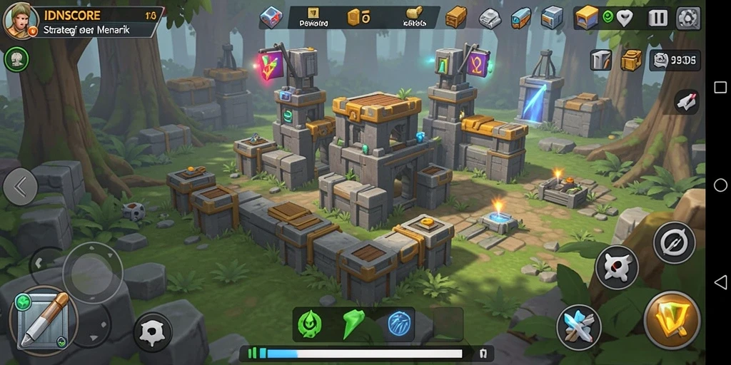 Gameplay seru Tower Defense di IDNSCORE dengan strategi serangan dan pertahanan.