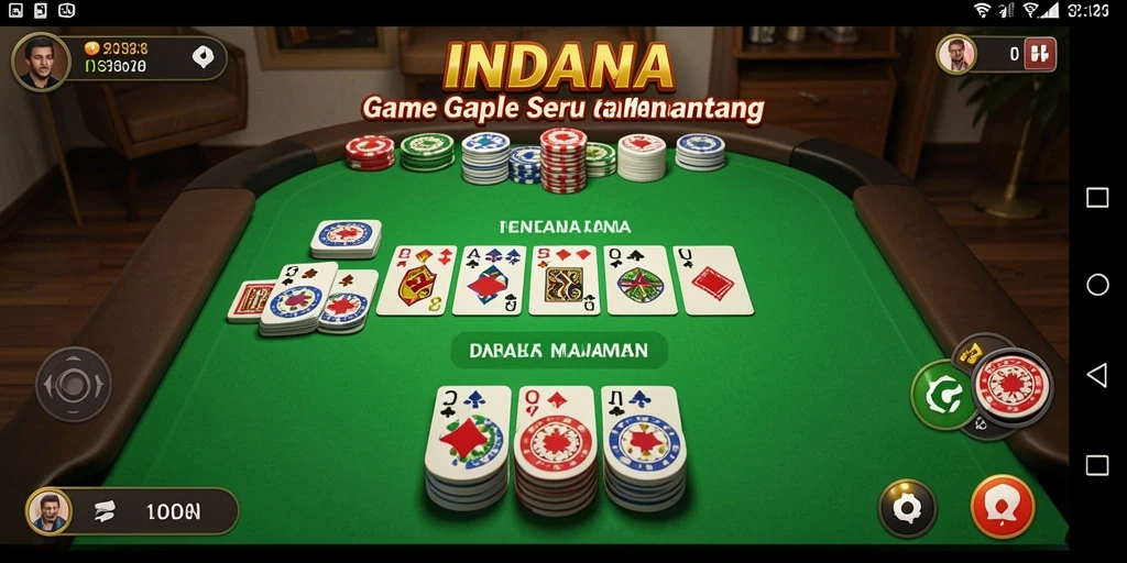 Tampilan seru gameplay Gaple di INDAAA.