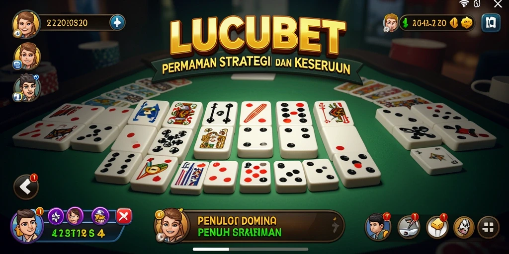Screenshot gameplay LUCUBET yang menampilkan aksi seru permainan Domino.