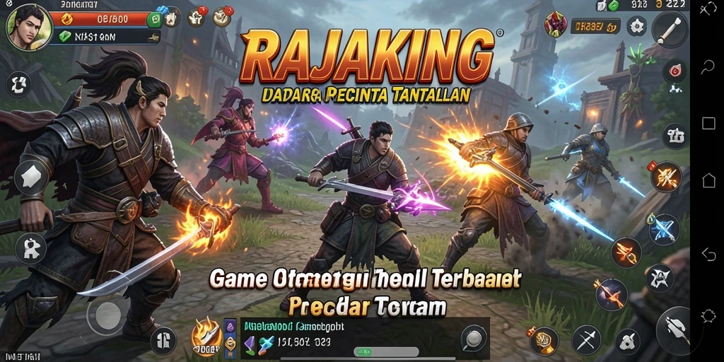 Tampilan gameplay RAJAKING yang menarik dan penuh strategi.