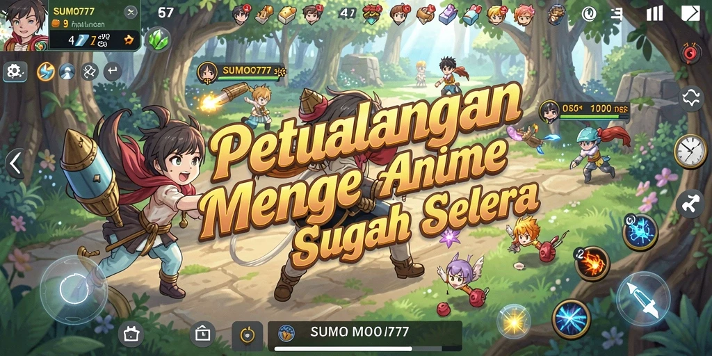 Menampilkan aksi seru dan karakter Anime yang penuh warna.