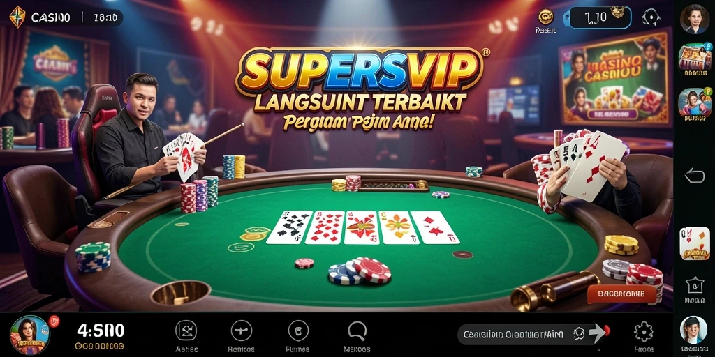 Gameplay seru di SUPERSVIP dengan dealer langsung yang interaktif.