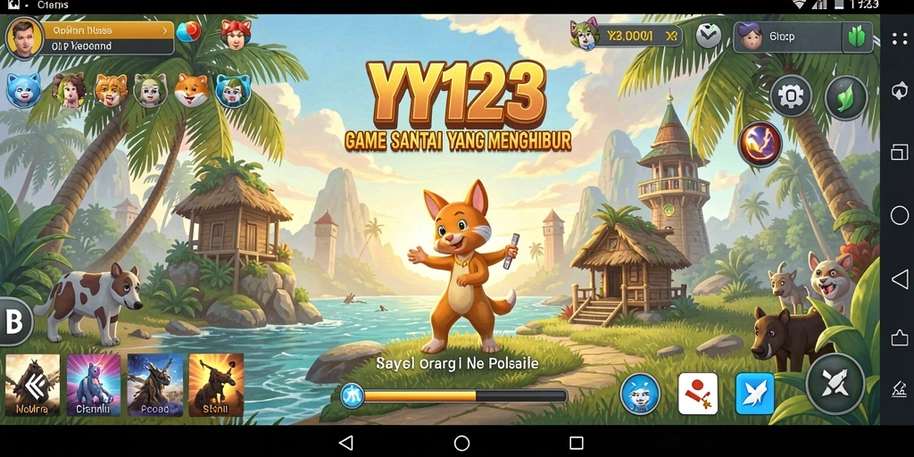Screenshot gameplay YY123 menampilkan suasana santai dan menghibur.